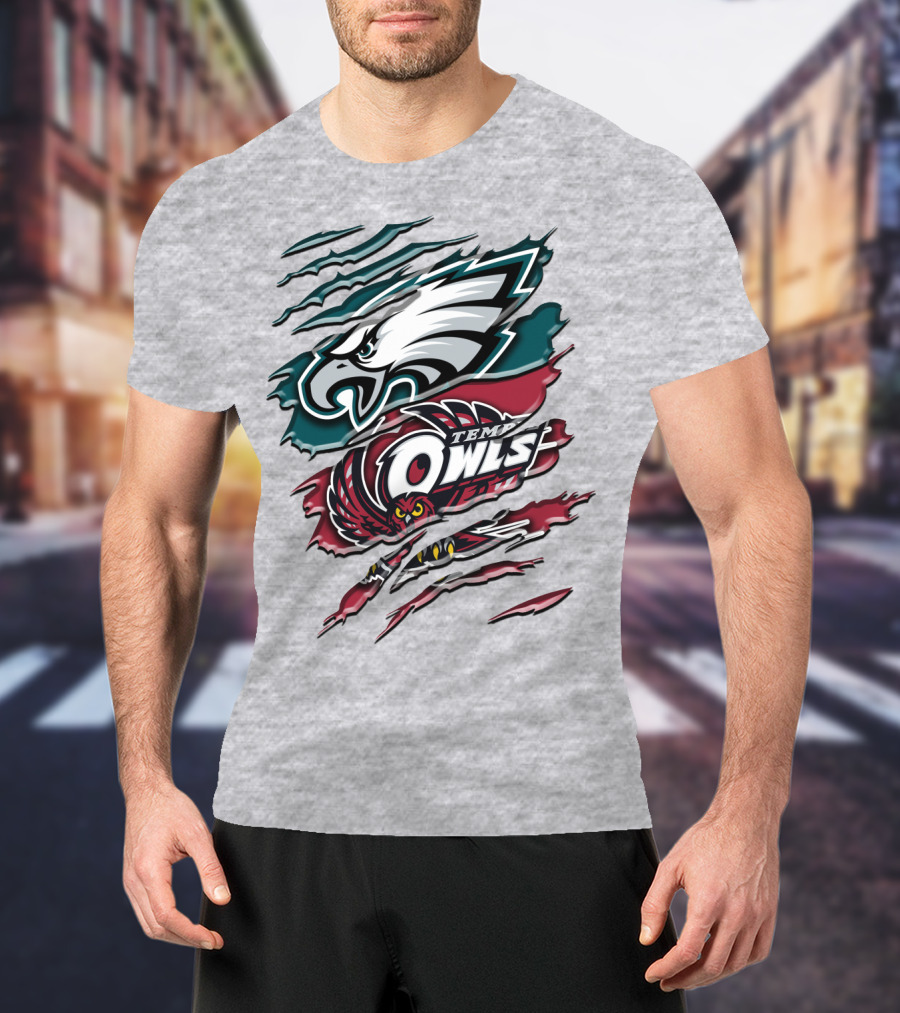 Philadelphia Eagles Temple Owls Rah 058 T-Shirt
