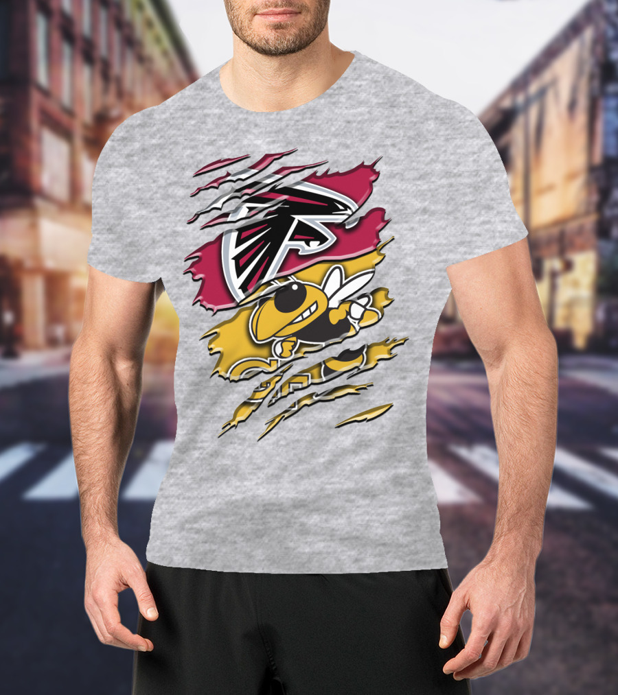 Atlanta Falcons And Georgia Tech Yellow Jackets Rah 062 T-Shirt