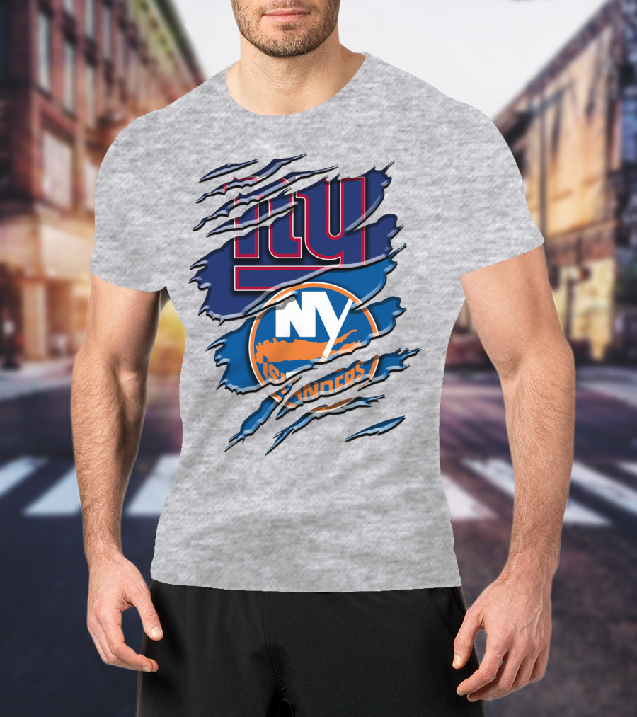 New York Giants Ny Islanders Crossover Rah 063 T-Shirt