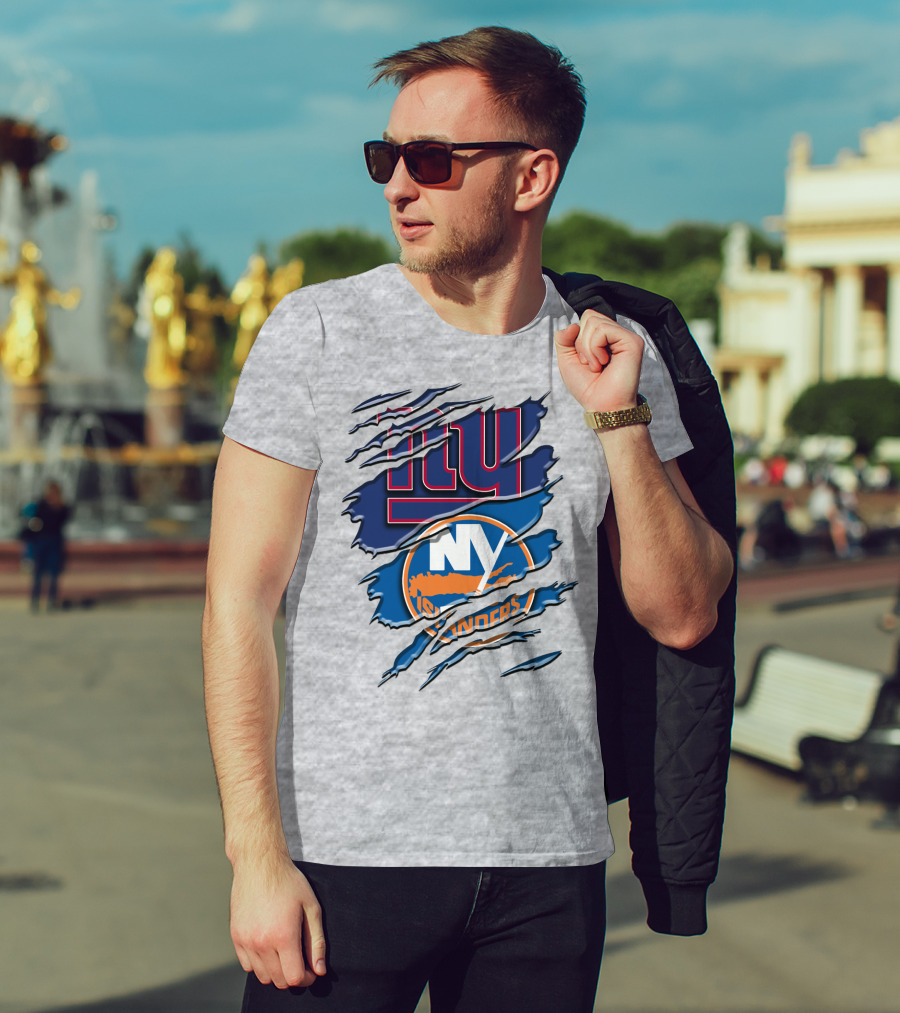 New York Giants Ny Islanders Crossover Rah 063 T-Shirt