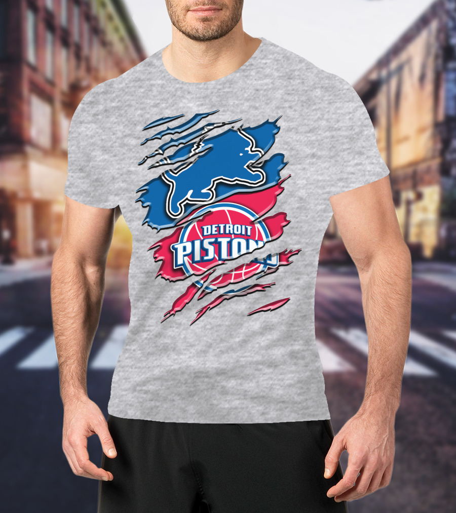 Detroit Pistons Rah 073 Lions Dual T-Shirt