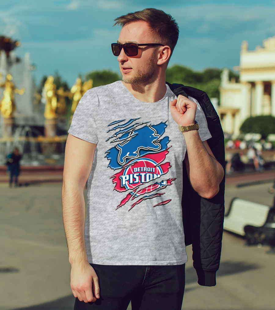 Detroit Pistons Rah 073 Lions Dual T-Shirt