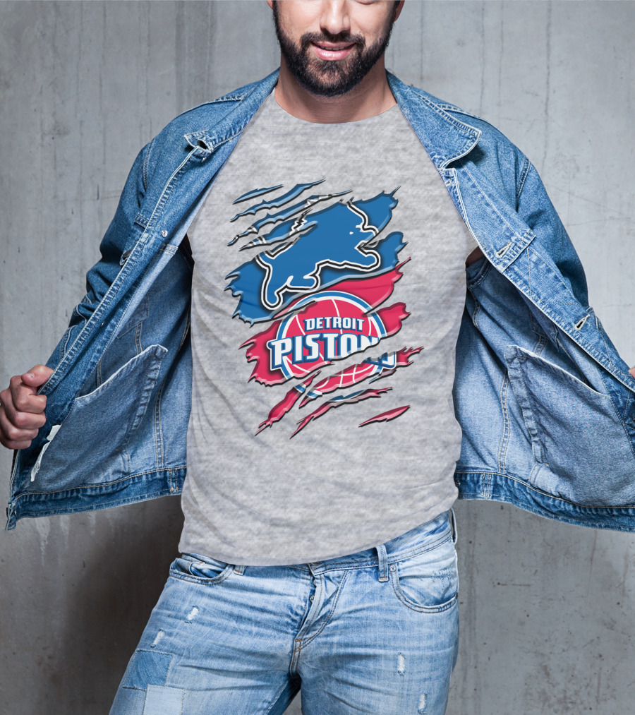 Detroit Pistons Rah 073 Lions Dual T-Shirt