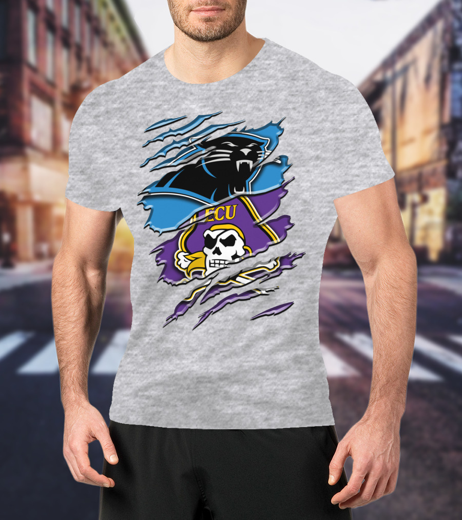 Carolina Panthers Ecu Pirates Rah T-Shirt