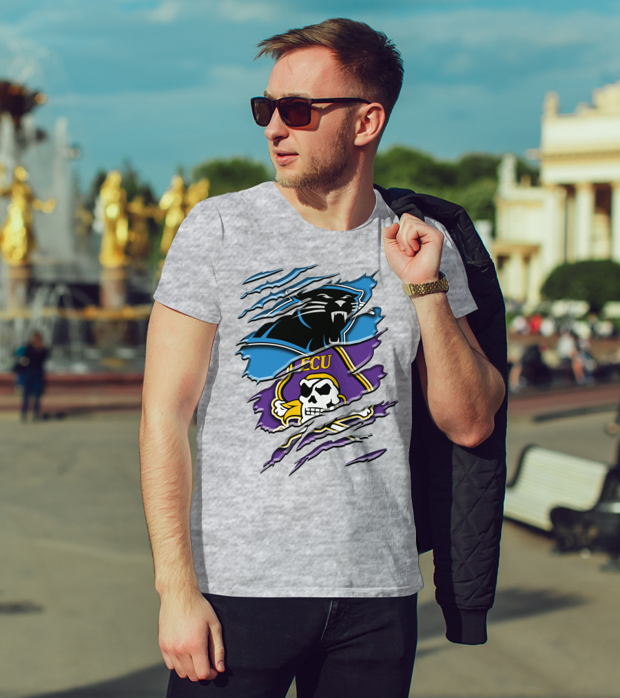 Carolina Panthers Ecu Pirates Rah T-Shirt