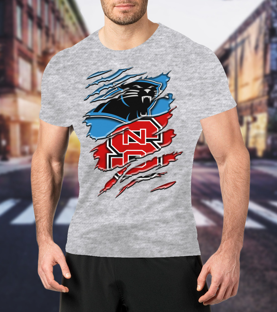 Panthers Nc State Wolfpack Claw Marks T-Shirt