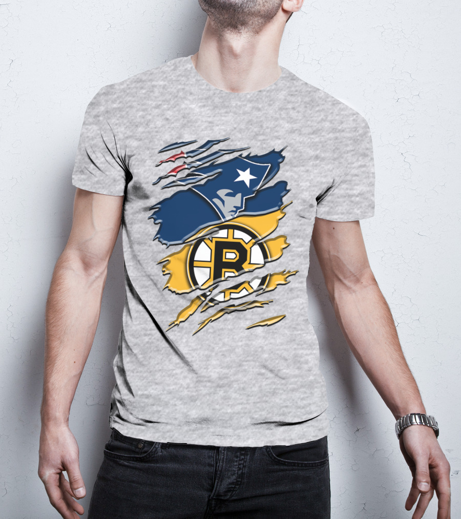 New England Patriots Boston Bruins Blend T-Shirt