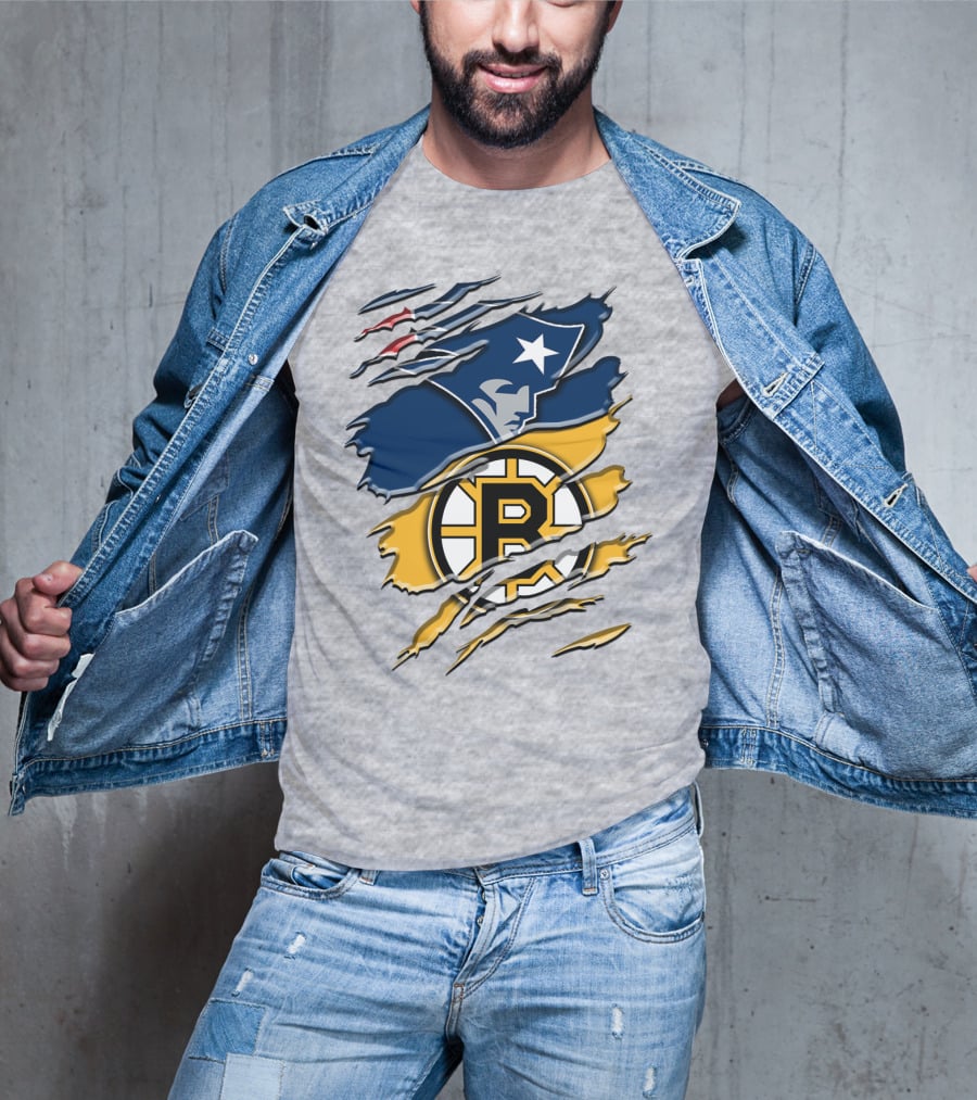New England Patriots Boston Bruins Blend T-Shirt