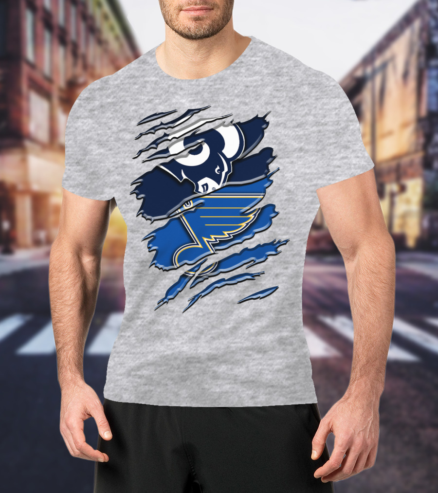 Rams And Blues Dual Logo Rah 099 T-Shirt