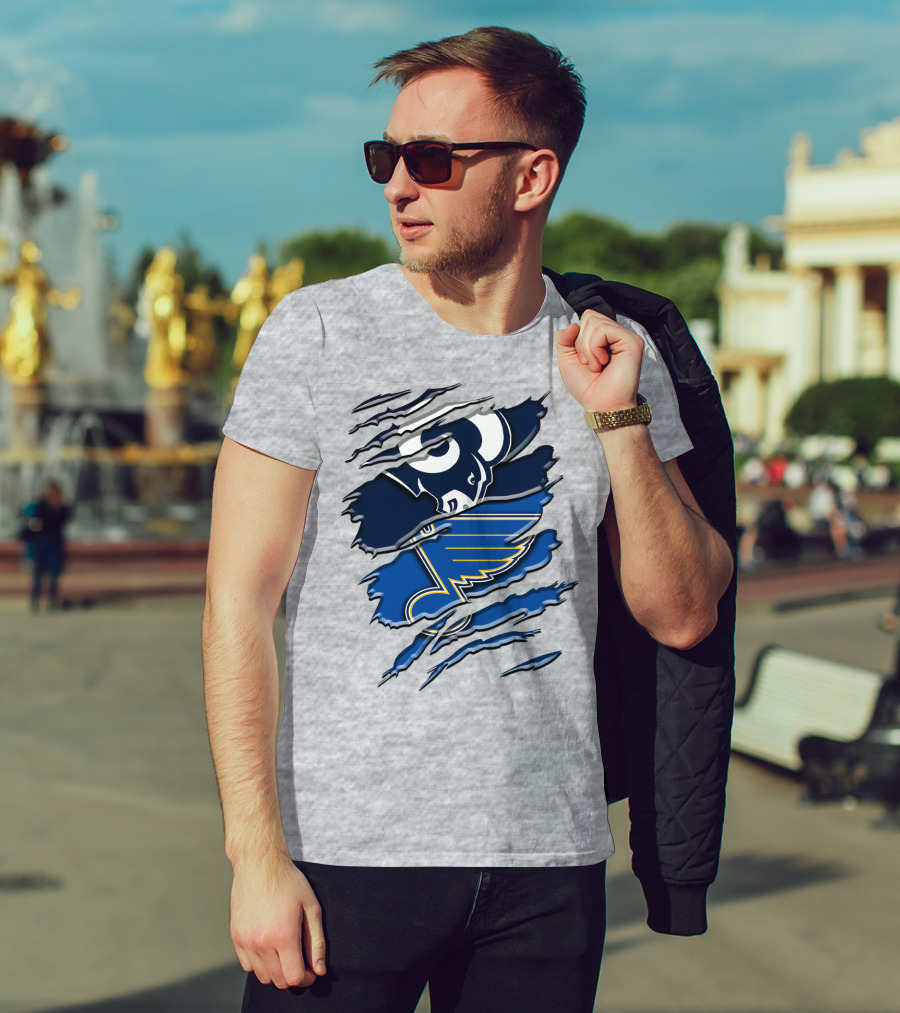 Rams And Blues Dual Logo Rah 099 T-Shirt