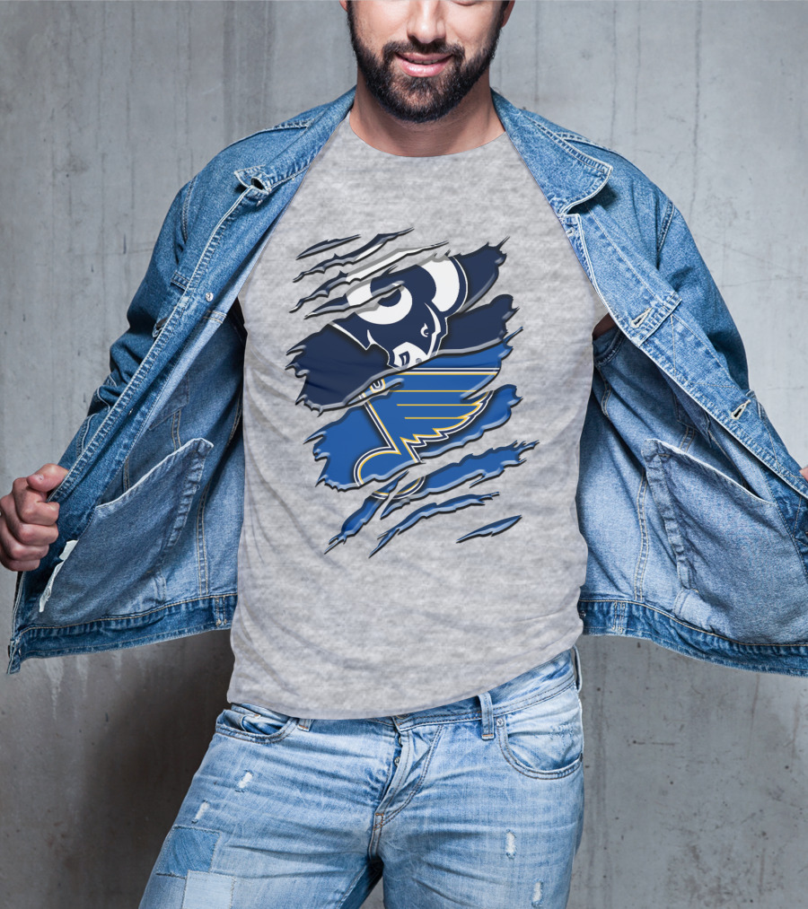 Rams And Blues Dual Logo Rah 099 T-Shirt
