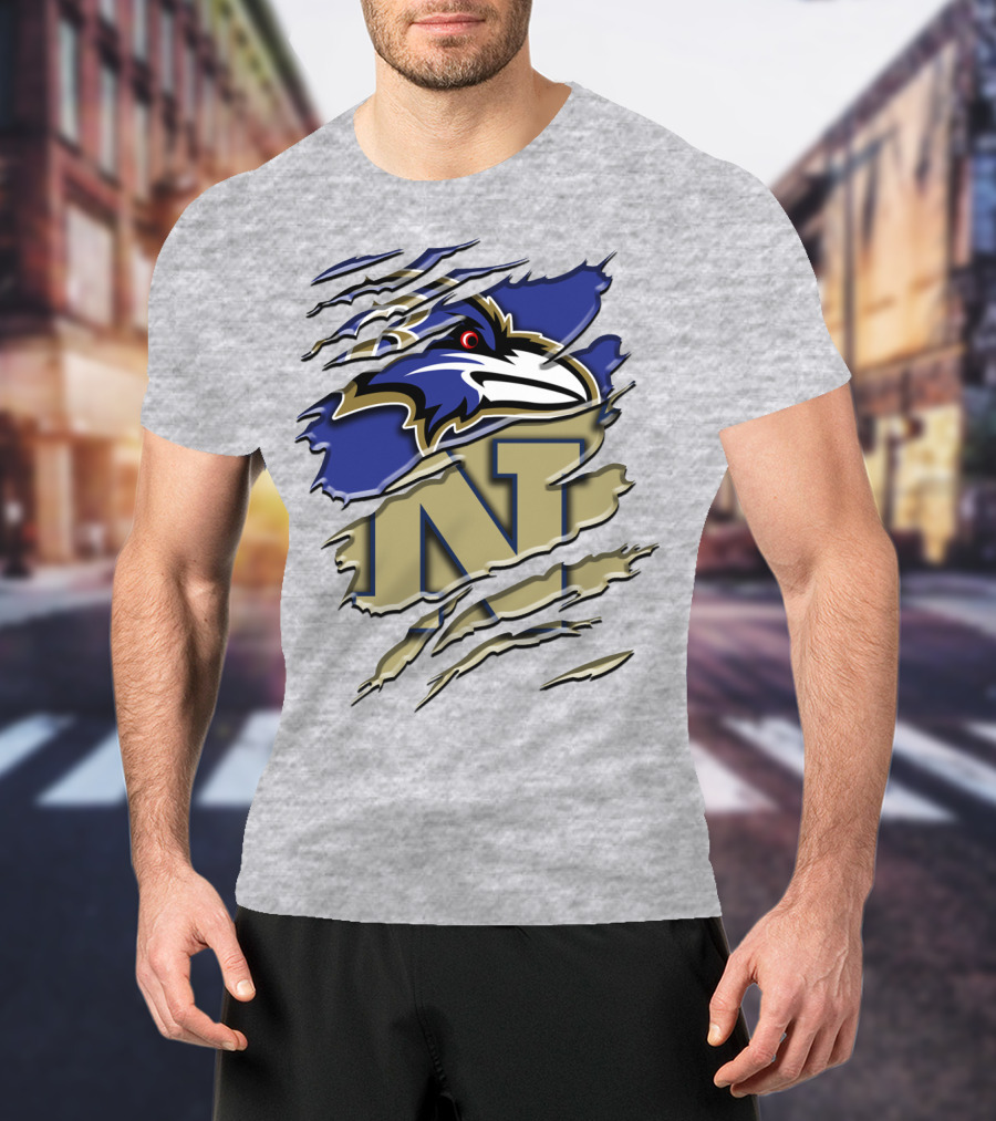 Baltimore Ravens Navy Midshipmen Rah 103 T-Shirt