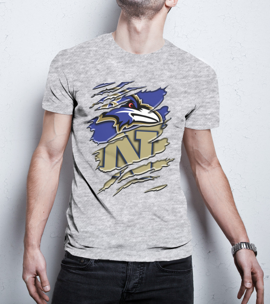 Baltimore Ravens Navy Midshipmen Rah 103 T-Shirt