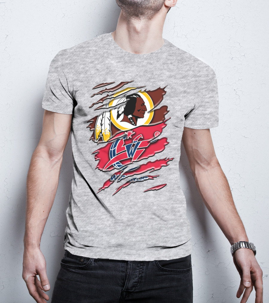 Washington Wizards Redskins Logo Mashup T-Shirt