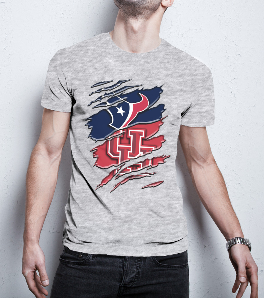 Houston Texans And University Of Houston Cougars Rah 117 T-Shirt
