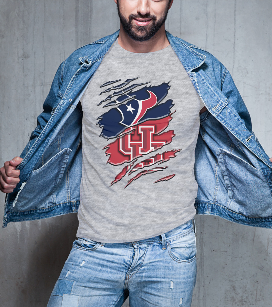 Houston Texans And University Of Houston Cougars Rah 117 T-Shirt