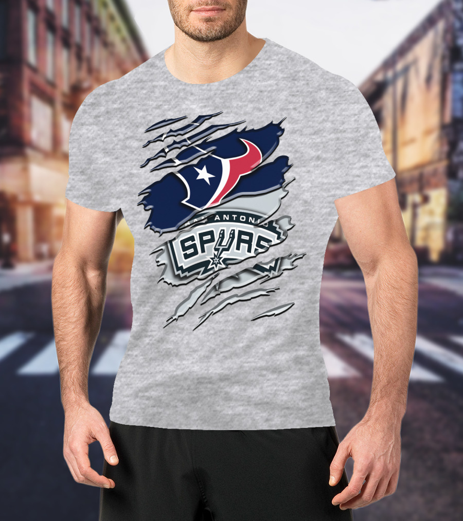 San Antonio Spurs Houston Texans Rah T-Shirt