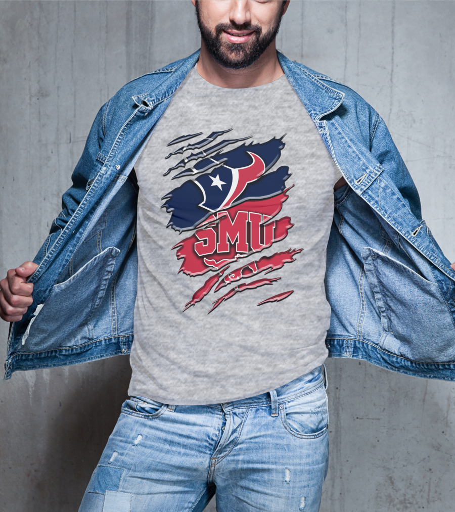 Smu And Houston Football Fusion Rah 120 T-Shirt