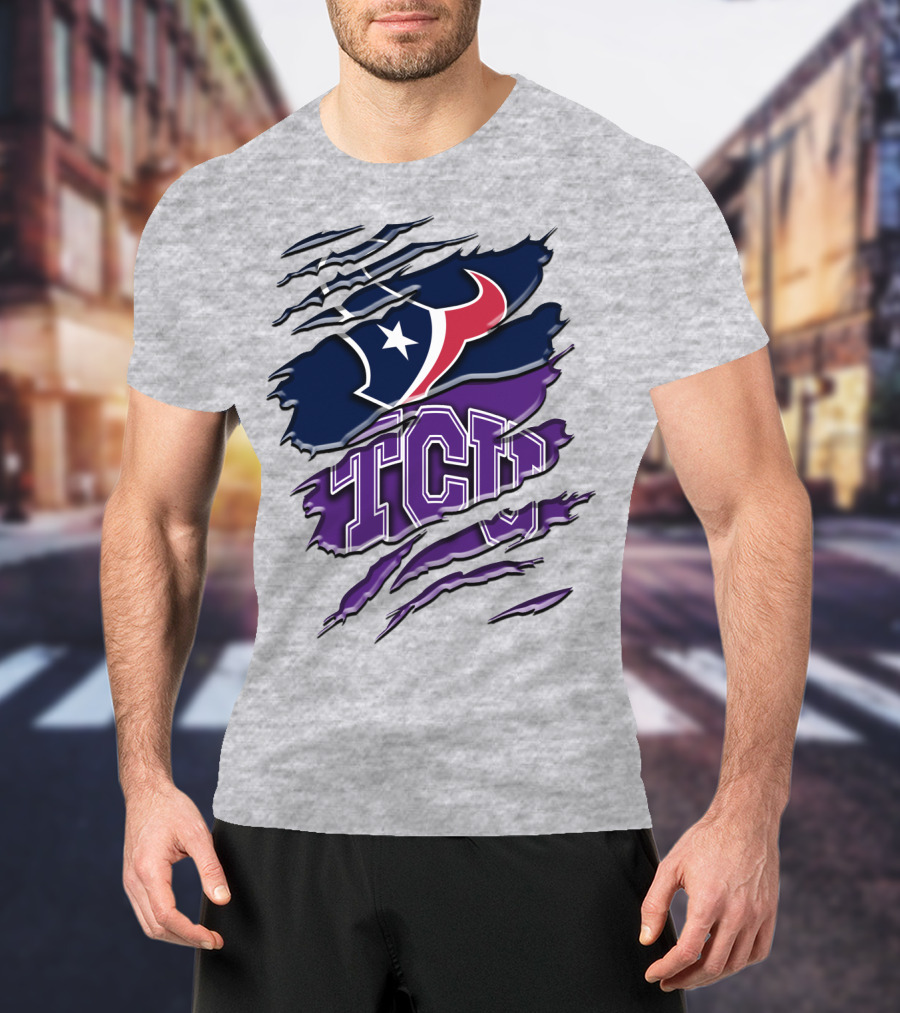 Houston Texans Tcu Horned Frogs Rah 121 T-Shirt