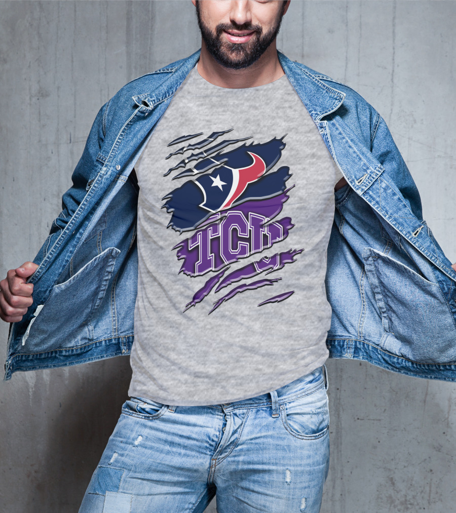 Houston Texans Tcu Horned Frogs Rah 121 T-Shirt