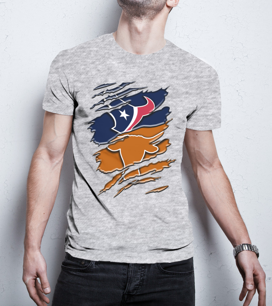 Houston Texans Longhorns Rah 123 T-Shirt