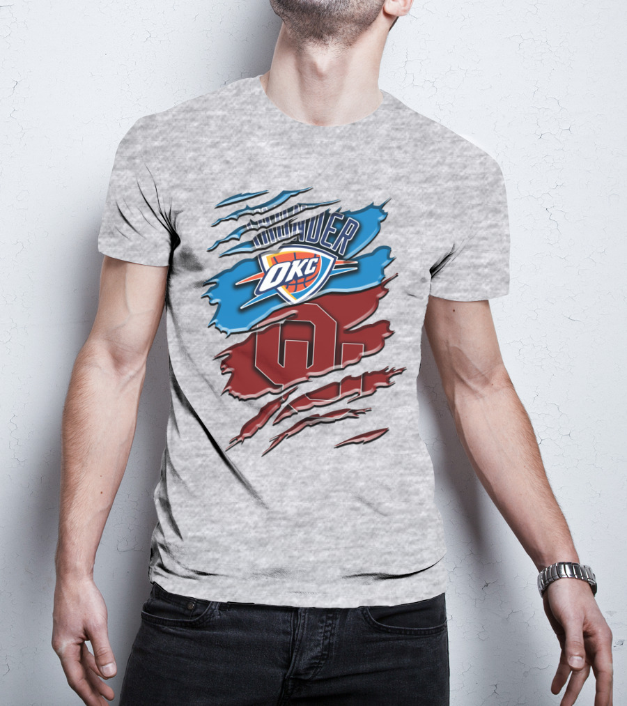 Okc Thunder Ou Logo Rah 126 T-Shirt