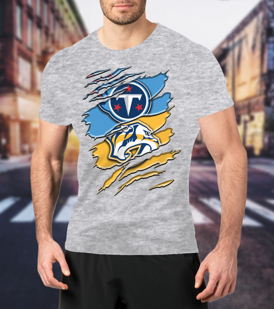 Tennessee Titans Nashville Predators Rah 130 T-Shirt
