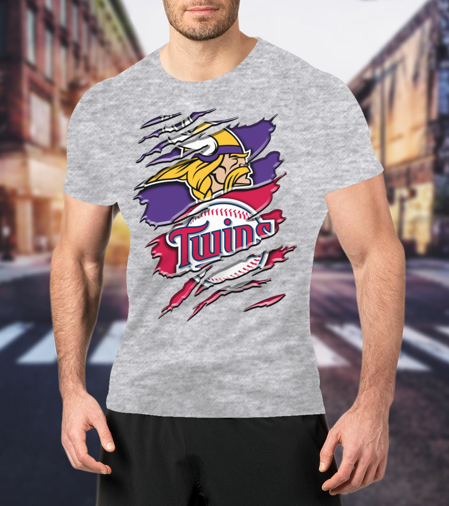 Minnesota Vikings Minnesota Twins Crossover Rah 135 T-Shirt