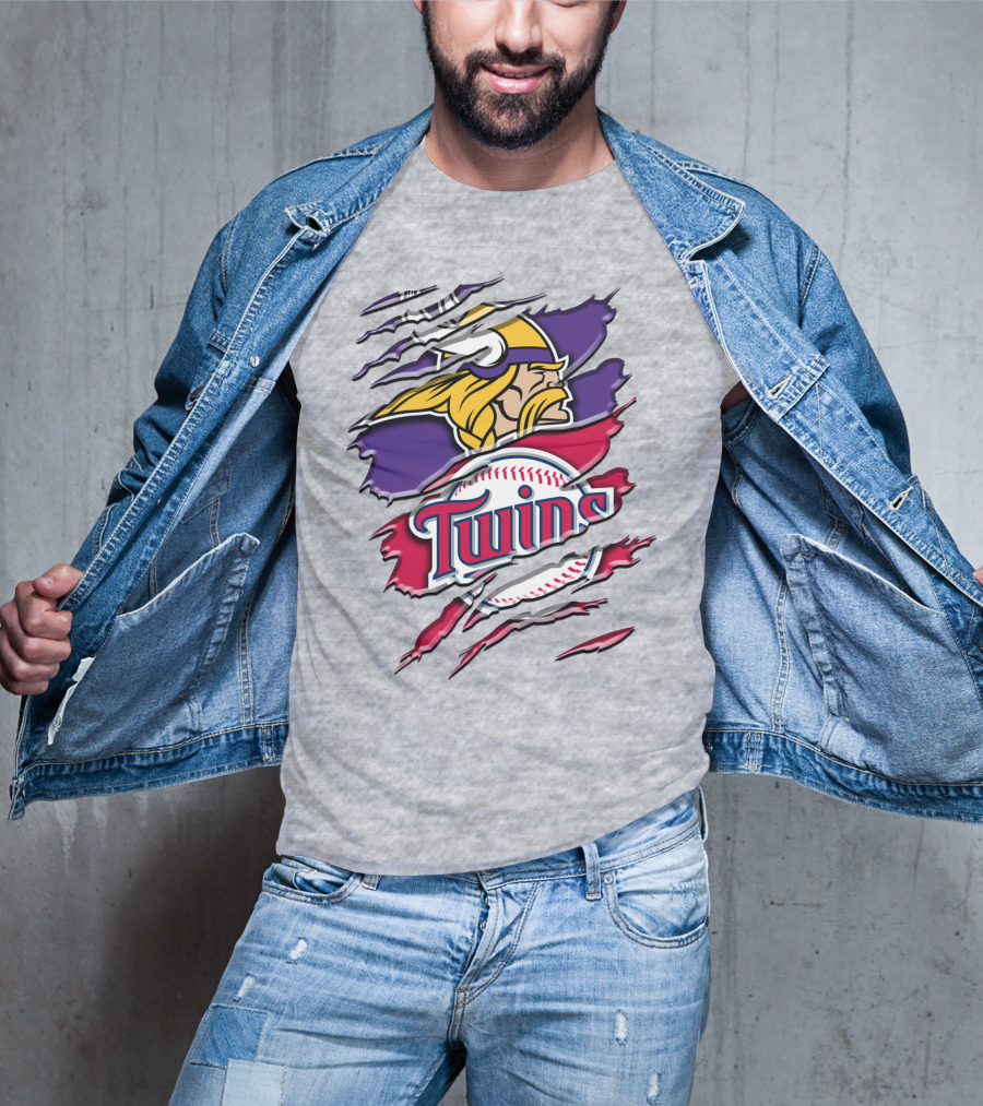 Minnesota Vikings Minnesota Twins Crossover Rah 135 T-Shirt