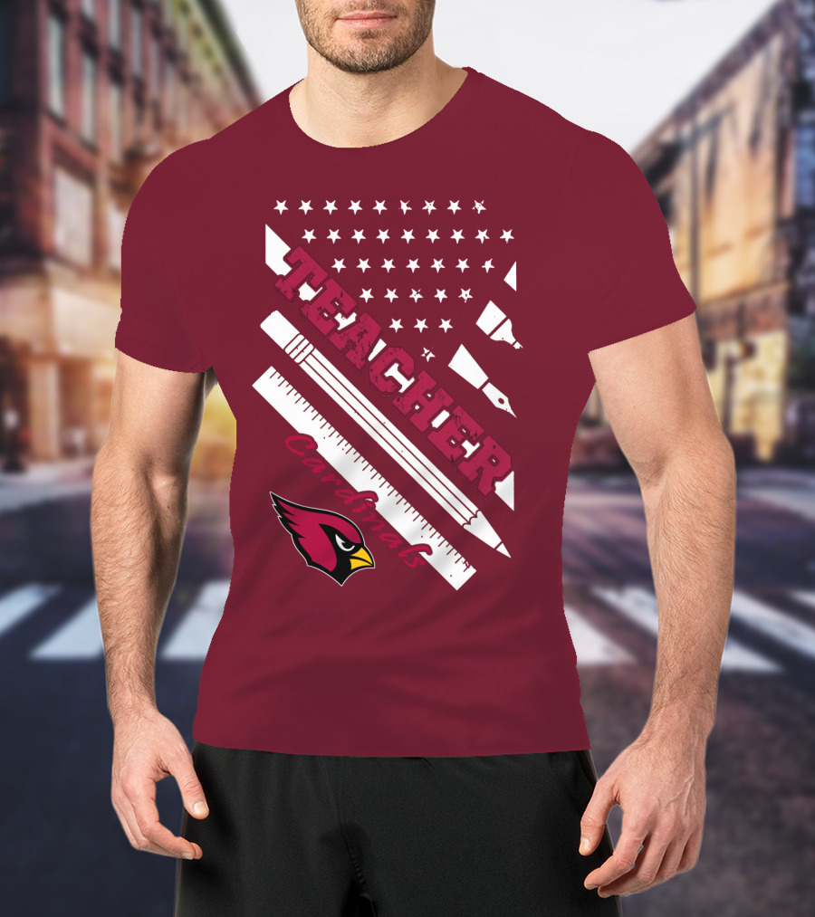 Arizona Cardinals Teacher Stars And Tools T-Shirt