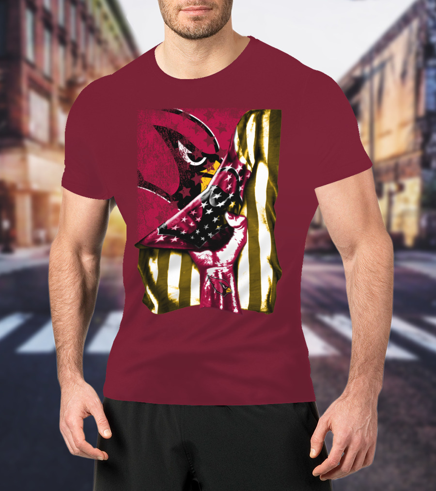 Arizona Cardinals Bold Patriotic Flag T-Shirt