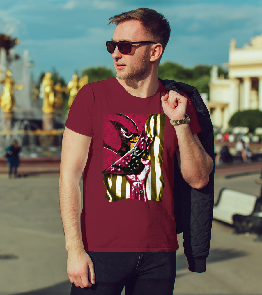 Arizona Cardinals Bold Patriotic Flag T-Shirt