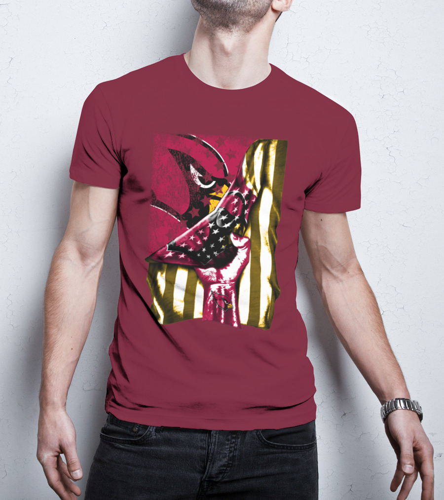 Arizona Cardinals Bold Patriotic Flag T-Shirt