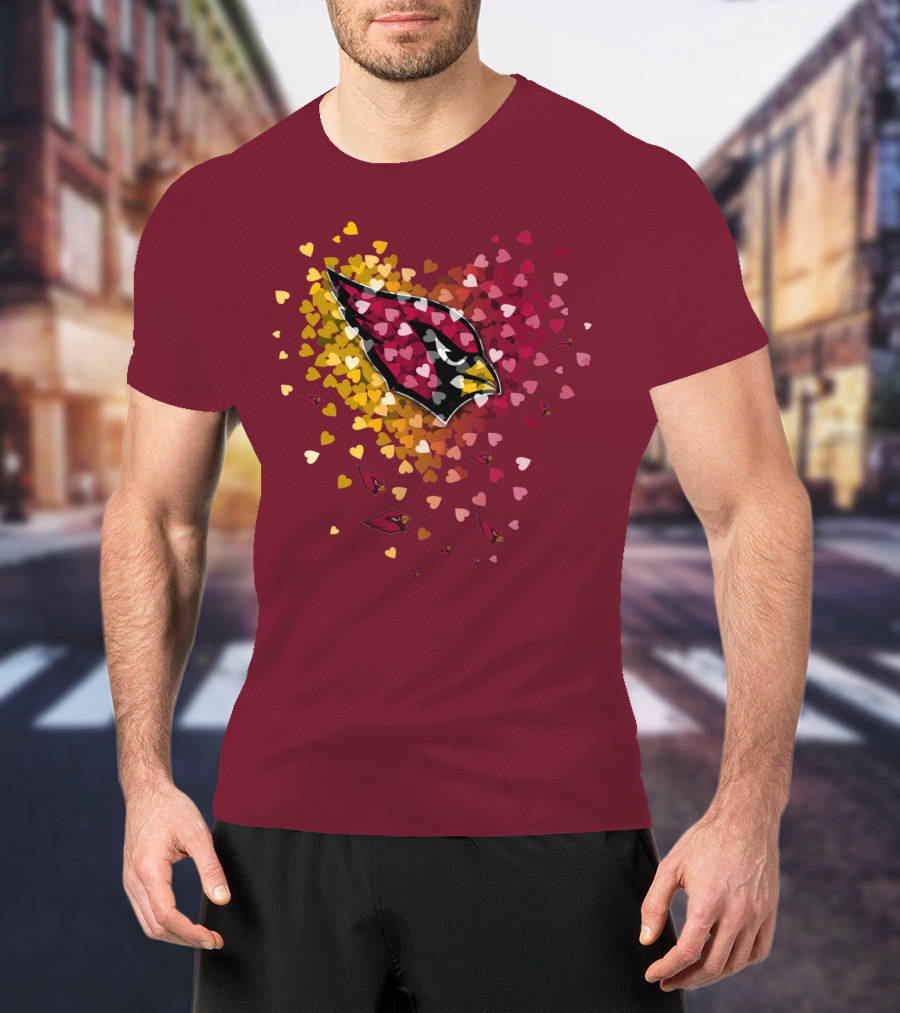 Arizona Cardinals Heart Symbol Burst T-Shirt
