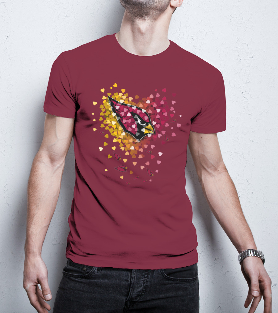 Arizona Cardinals Heart Symbol Burst T-Shirt