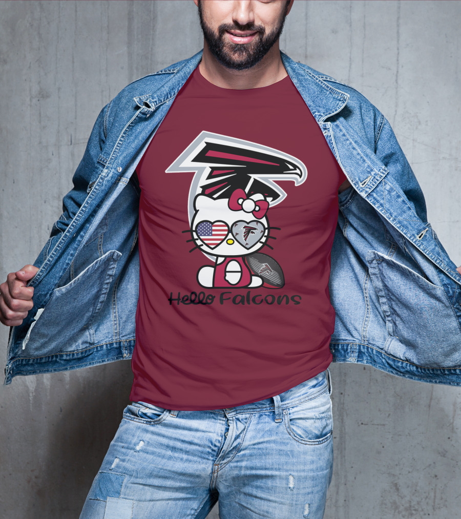 Hello Falcons Atlanta Football Team T-Shirt