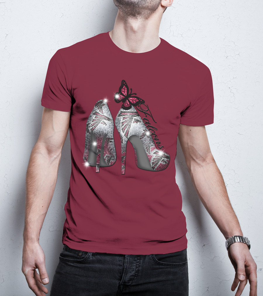 Atlanta Falcons High Heels With Butterfly T-Shirt
