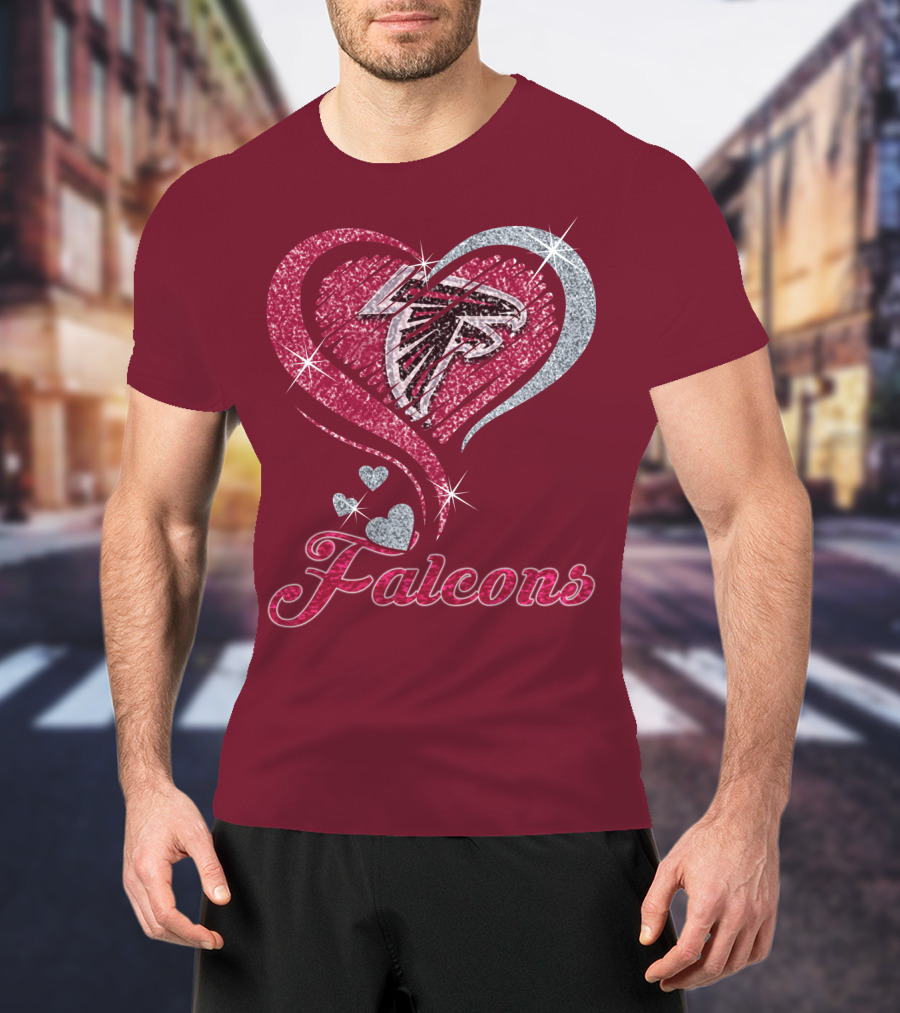 Atlanta Falcons Heart T-Shirt