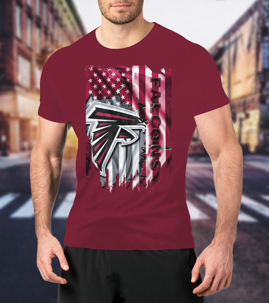 Falcons American Flag Atlanta Falcons T-Shirt