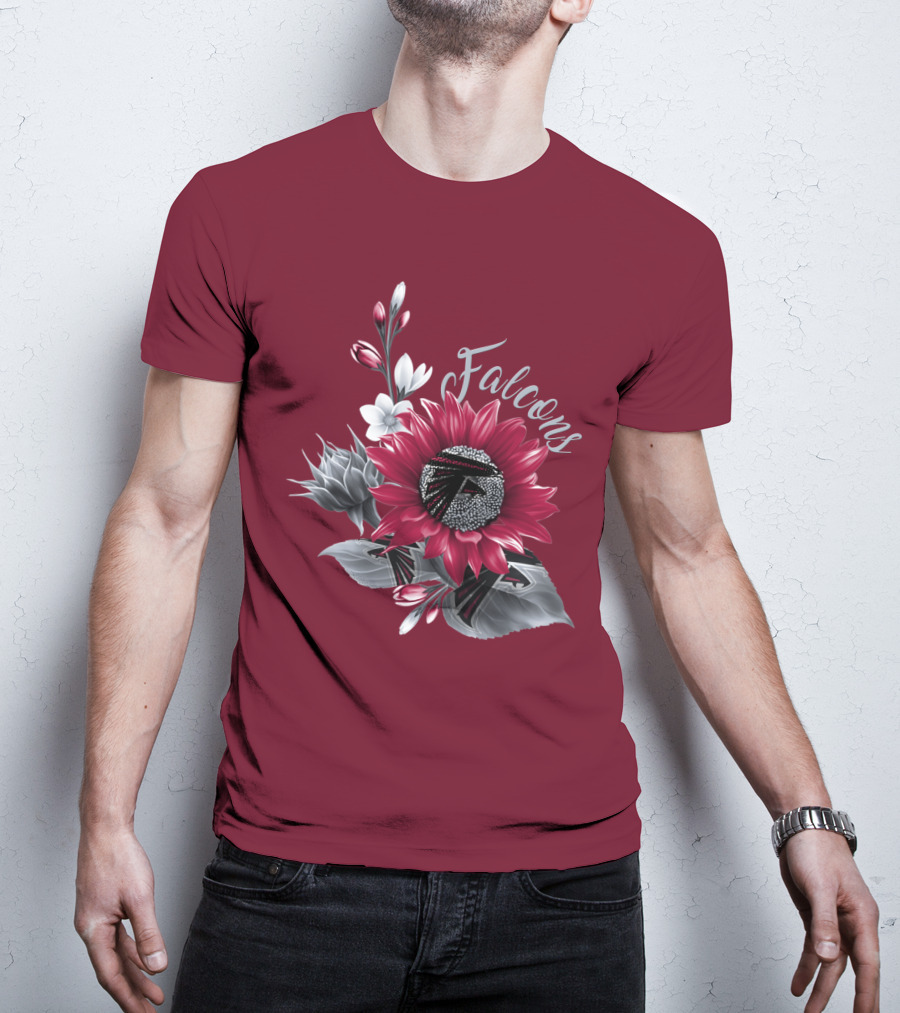 Falcons Floral Atlanta Falcons Logo Blossom T-Shirt