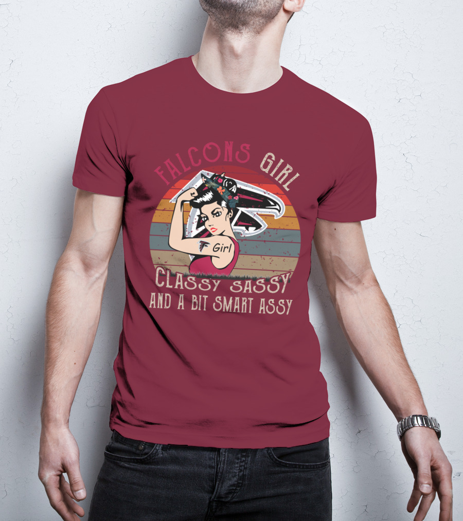 Falcons Girl Classy Sassy And A Bit Smart Assy T-Shirt