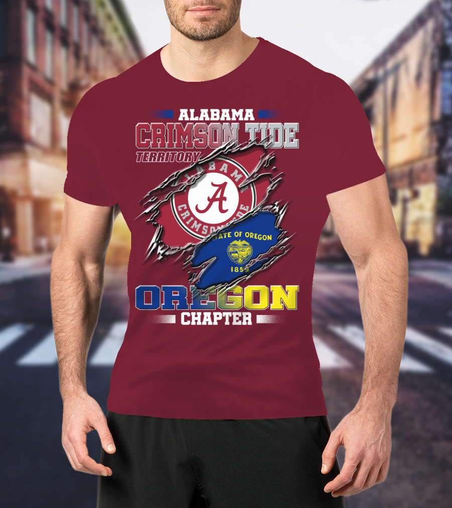 Alabama Crimson Tide Territory Oregon Chapter State Of Oregon 1859 T-Shirt