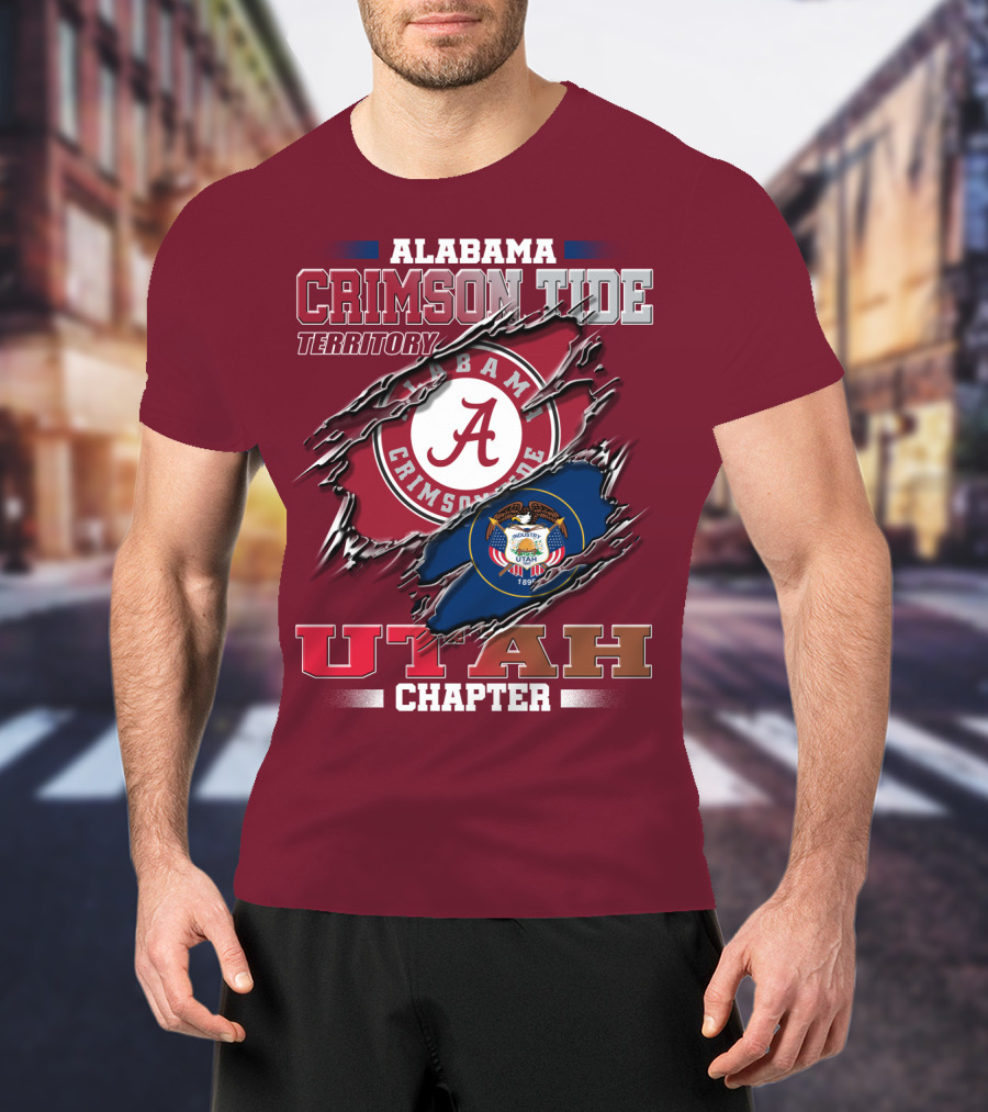 Alabama Crimson Tide Territory Utah Chapter 1896 Seal T-Shirt