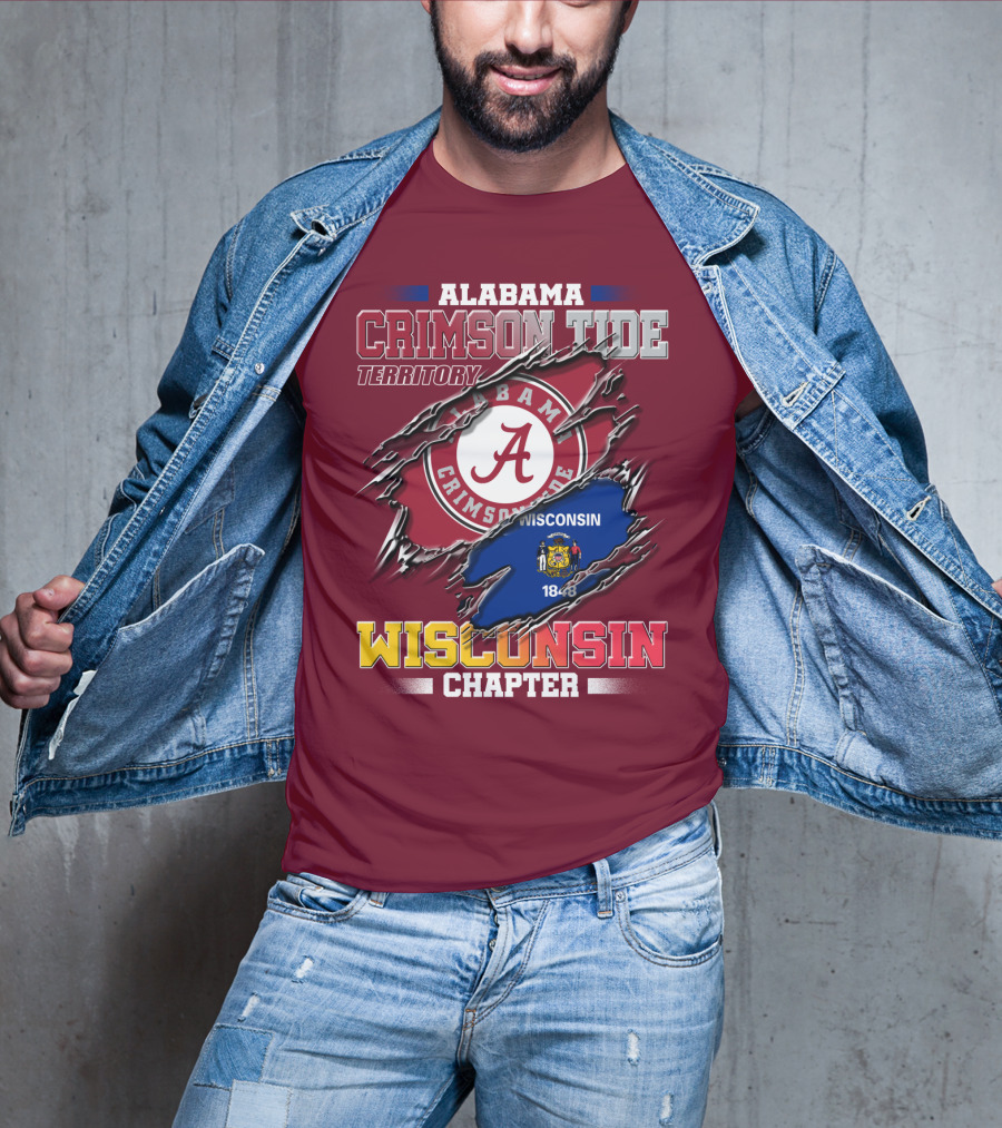 Alabama Crimson Tide Territory Wisconsin Chapter 1848 T-Shirt