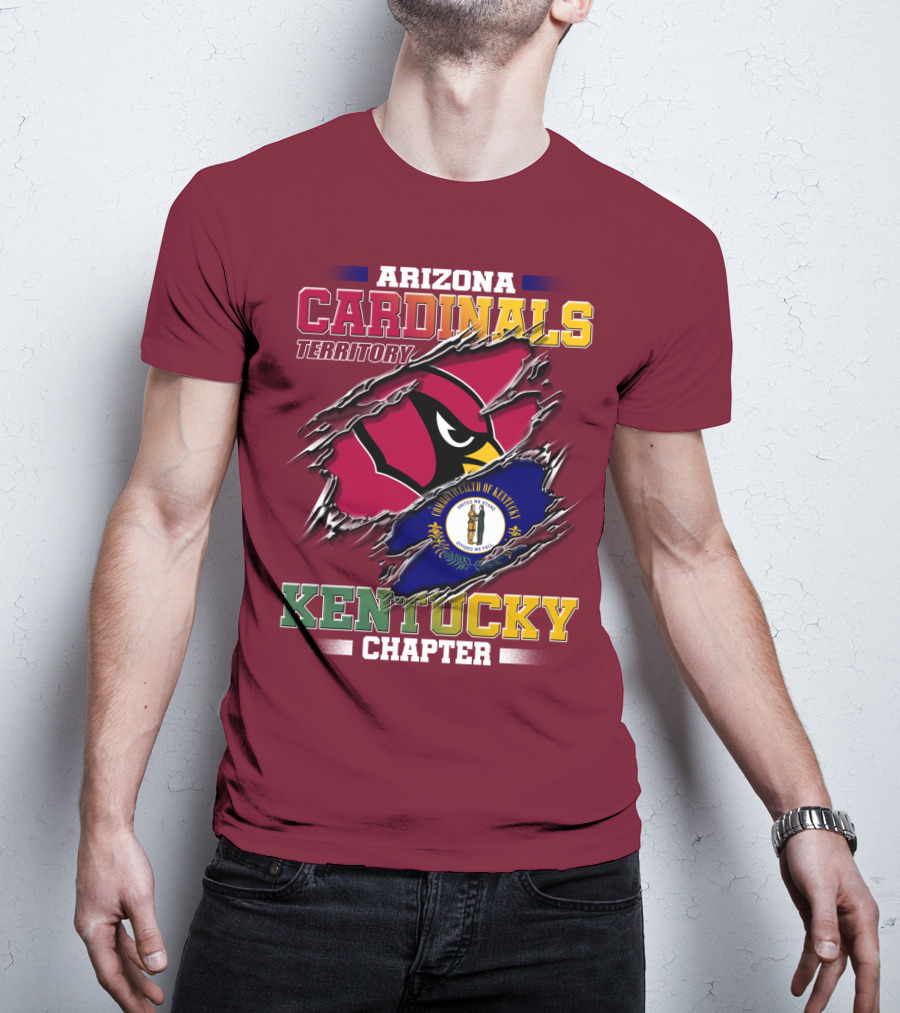 Arizona Cardinals Territory Kentucky Chapter Commonwealth Of Kentucky Flag T-Shirt