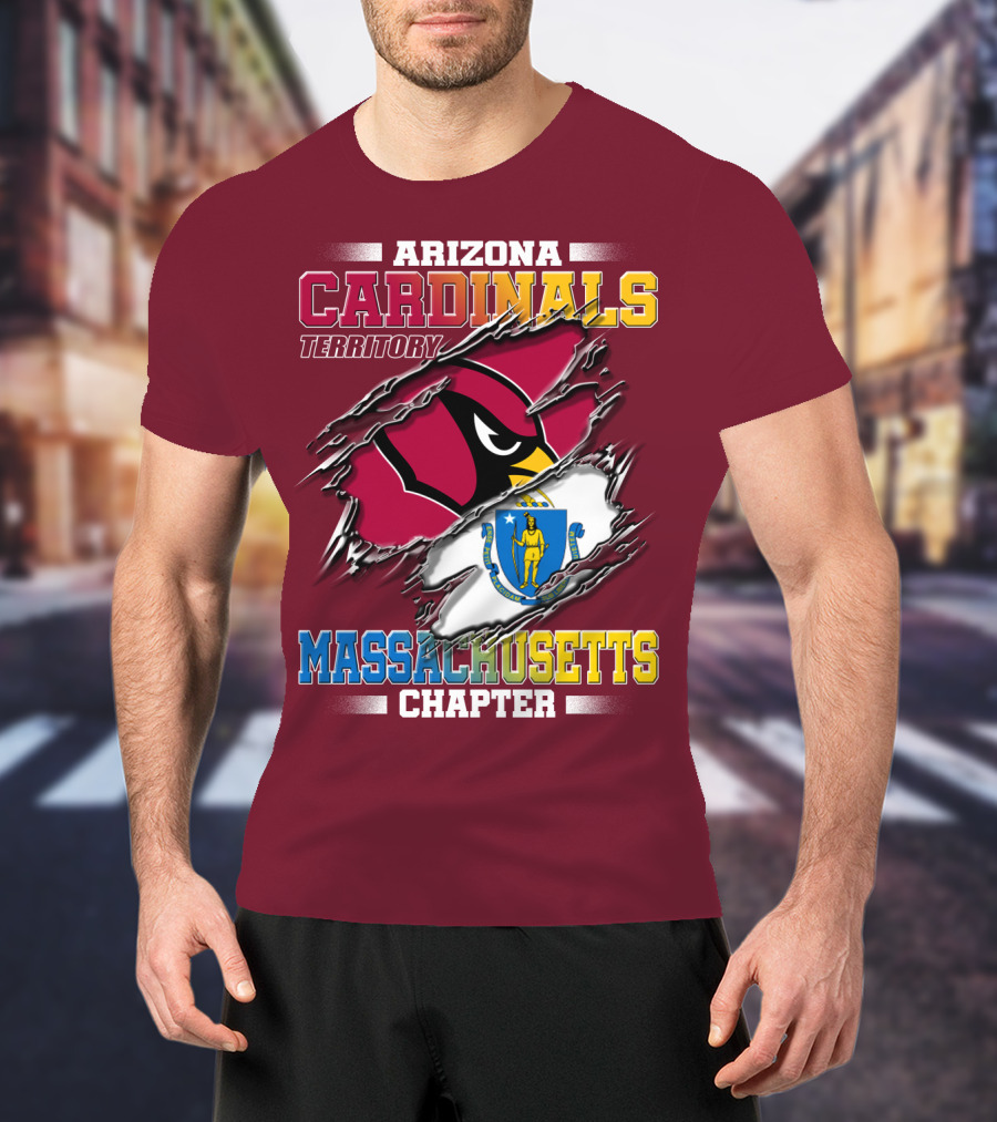 Arizona Cardinals Territory Massachusetts Chapter T-Shirt