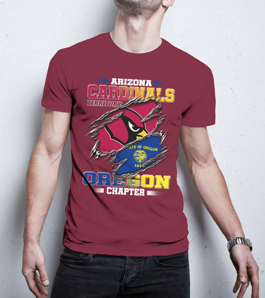 Arizona Cardinals Territory Oregon Chapter State Of Oregon 1859 T-Shirt