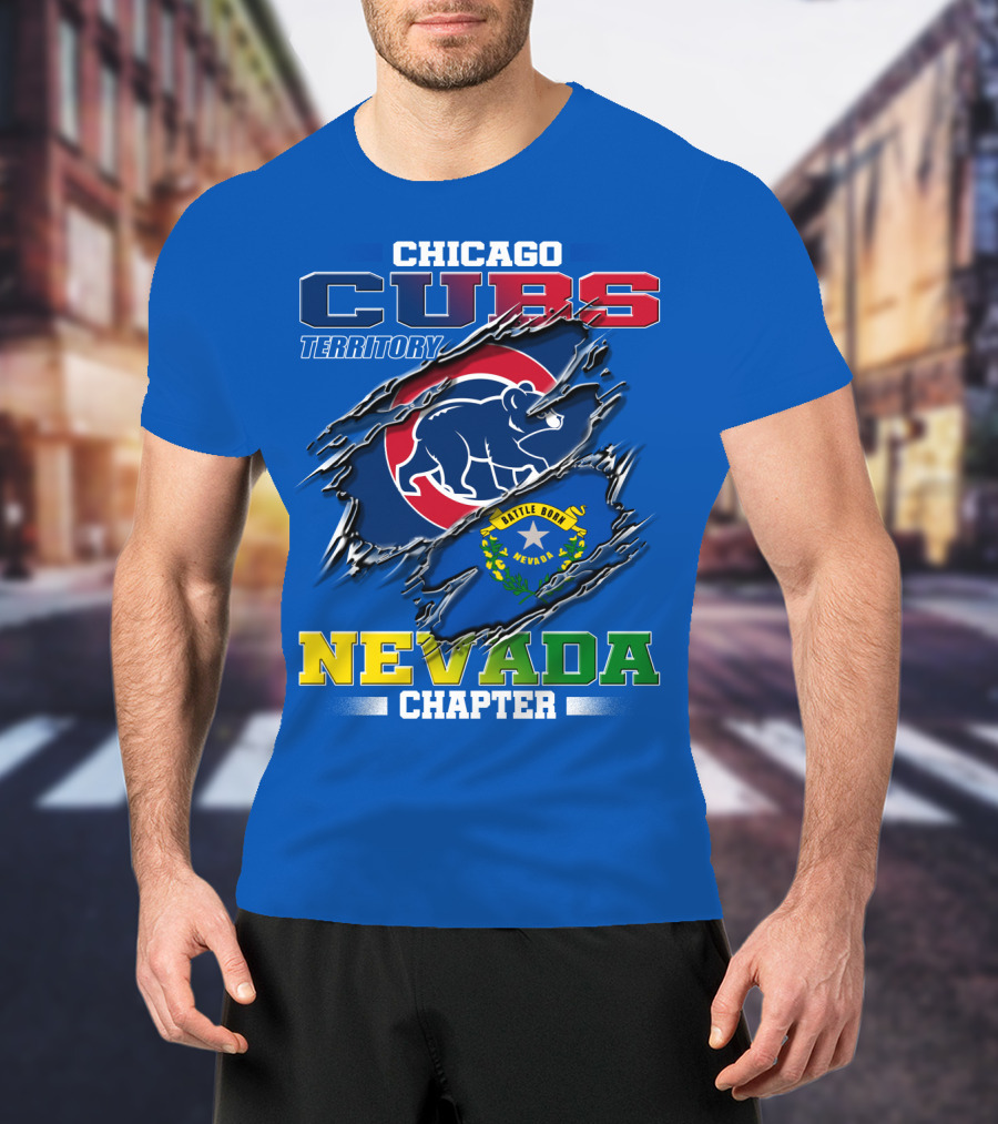 Chicago Cubs Territory Nevada Chapter Battle Born T-Shirt