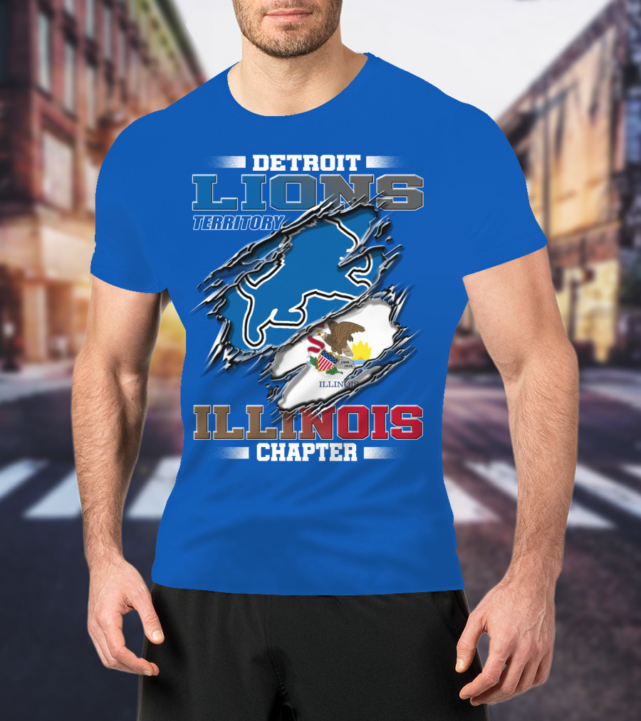 Detroit Lions Territory Illinois Chapter T-Shirt