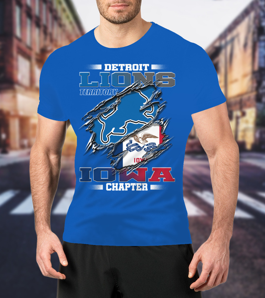 Detroit Lions Territory Iowa Chapter T-Shirt